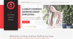 Desktop Screenshot of hedyholmesstaffing.com