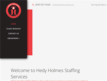 Tablet Screenshot of hedyholmesstaffing.com